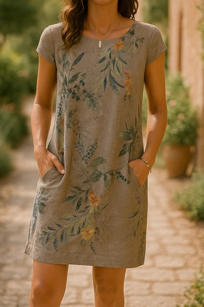 SORELLE™ -  Elegant Cotton and Linen Dress