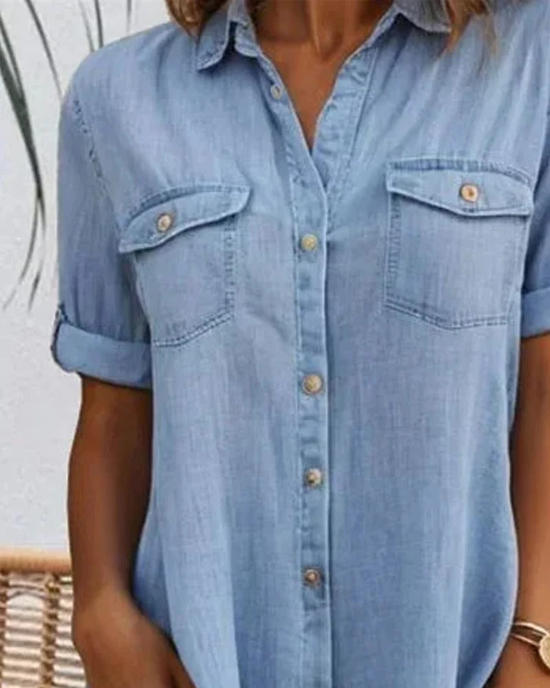 Button-Up Collared Dress