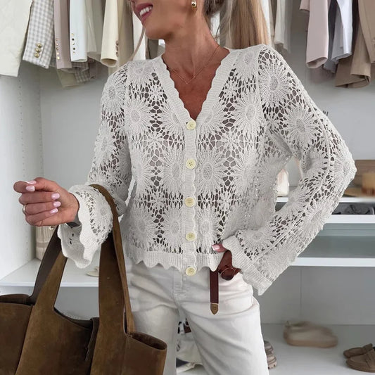 Crochet Long Sleeve Top